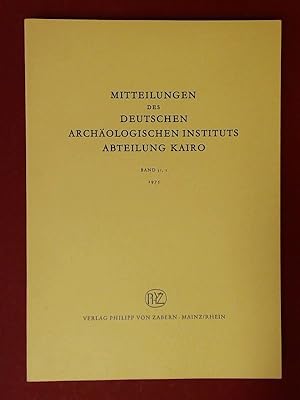 Mitteilungen des Deutschen Archäologischen Instituts Abteilung Kairo Band 31,1.