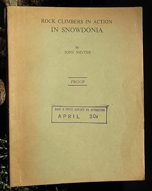 Rock Climbers In Action In Snowdonia -- 1966 FIRST EDITION ADVANCE PROOF COPY