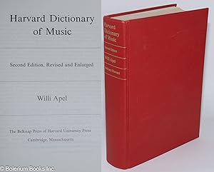 Seller image for Harvard Dictionary of Music. Second Edition, Revised and Enlarged for sale by Bolerium Books Inc.