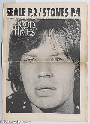 Bild des Verkufers fr Good Times: universal life/ bulletin of the Church of the Times; vol. 2, #43, Nov. 6, 1969: Seale/Stones/ Mick Jagger cover photo zum Verkauf von Bolerium Books Inc.