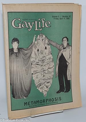 Seller image for GayLife: the Midwest gay newsleader; vol. 5, #42, Friday, April. 4, 1980: Metamorphosis for sale by Bolerium Books Inc.