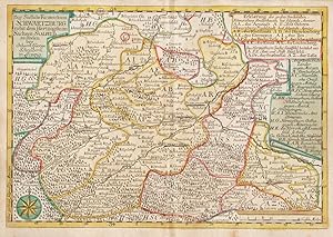 Bild des Verkufers fr Das Sdliche Frstenthum Schwartzburg nebst dem Herzogthum Sachsen Saalfeld" - Schwarzburg Thringen Saalfeld Ilmenau Stadtilm Rudolstadt Leutenberg Karte carte zum Verkauf von Antiquariat Steffen Vlkel GmbH