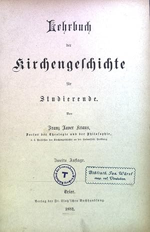 Bild des Verkufers fr Lehrbuch der Kirchengeschichte fr Studierende zum Verkauf von books4less (Versandantiquariat Petra Gros GmbH & Co. KG)