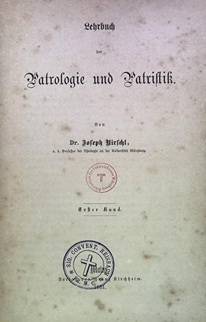 Bild des Verkufers fr Lehrbuch der Patrologie und Patristik: 1. Band zum Verkauf von books4less (Versandantiquariat Petra Gros GmbH & Co. KG)