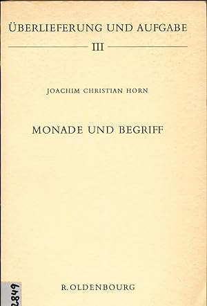 Bild des Verkufers fr Monade und Begriff Der Weg von Leibniz zu Hegel zum Verkauf von avelibro OHG