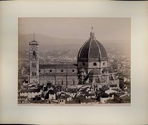 Foto um 1880, Firenze Florenz Toscana, la Cattedrale presa da Palazzo Vecchio - 3020