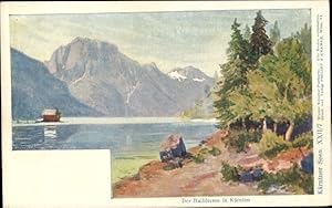 Künstler Ansichtskarte / Postkarte Kärnten, Raiblersee - Kärntener Seen XXII/7