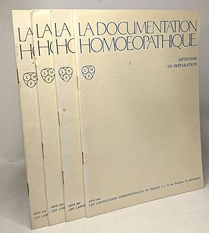 Seller image for La documentation homoeopathique - 4 livrets: L/ Mthodes de prparation LI/ de quelques substances opothrapiques utilises en homoeopathie LII/ la lgislation pharmaceutique franaise et l'homoeopath for sale by crealivres