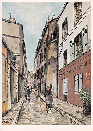Image du vendeur pour Knstler Postkarte - Maurice Utrillo "La Rue Saint-Rustique" mis en vente par Buchhandlung & Antiquariat Rother