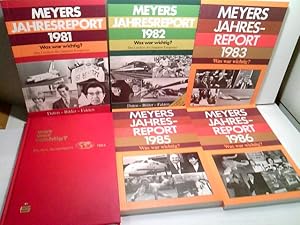 Konvolut bestehend aus 6 Bänden, zum Thema: Meyers Jahresreporte 1981-1986 Was war wichtig?