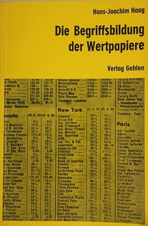 Die Begriffsbildung der Wertpapiere.