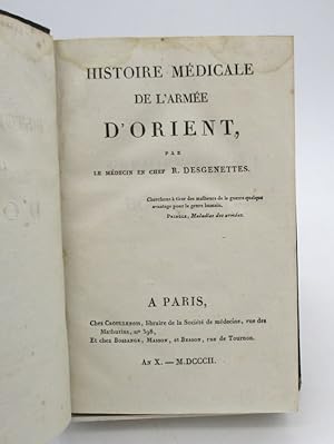 Histoire médicale de l'armée d'Orient