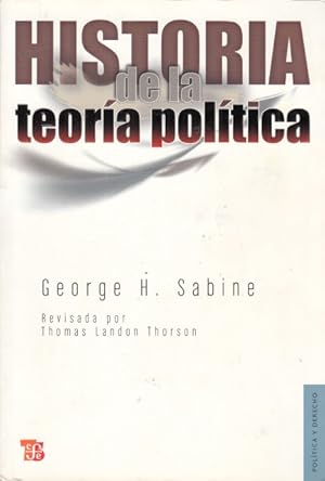 Seller image for HISTORIA DE LA TEORA POLTICA for sale by Librera Vobiscum