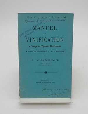 Manuel de vinification à l'usage du Vigneron bourbonnais