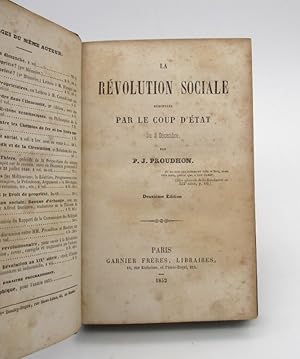 Seller image for La Rvolution sociale dmontre par le coup d'tat du 2 dcembre for sale by L'Ancienne Librairie