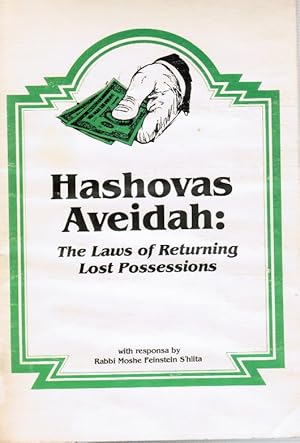 Immagine del venditore per Hashovas Aveidah: the Laws of Returning Lost Possessions venduto da Bookshop Baltimore