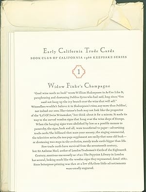 Early California Trade Cards Book Club of California (Keepsake 1966)