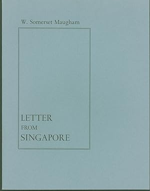 Imagen del vendedor de Letter From Singapore a la venta por Eureka Books