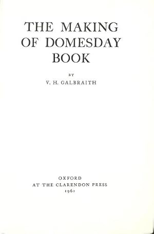 Seller image for Making of the Domesday Book for sale by WeBuyBooks