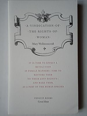 Seller image for A VINDICATION OF THE RIGHTS OF WOMAN for sale by GfB, the Colchester Bookshop