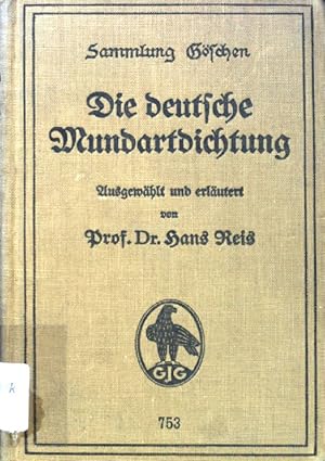 Seller image for Die deutsche Mundartdichtung; Sammlung Gschen; 753; for sale by books4less (Versandantiquariat Petra Gros GmbH & Co. KG)