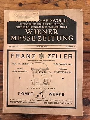 Wiener Messe Zeitung, Jahrgang 1923, 28. März, Nummer 5