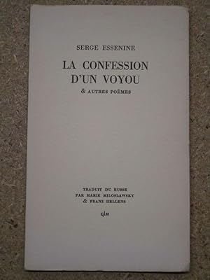 Seller image for La confession d'un voyou & autres pomes. for sale by Librairie Diogne SARL