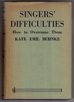 Immagine del venditore per Singers' Difficulties: How to Overcome Them venduto da High Street Books