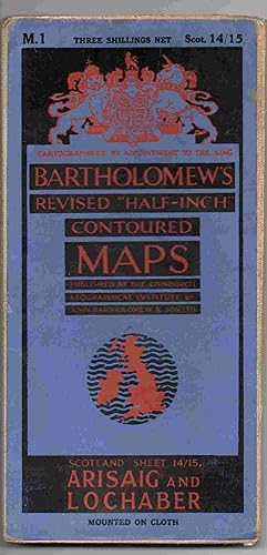 Bartholomew's Revised "Half-Inch" Contoured Maps. Scotland Sheet 14/15. Arisag and Lochaber