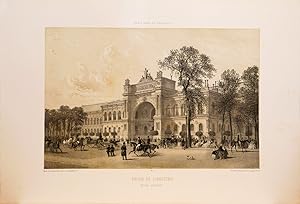 Imagen del vendedor de Lithographie originale.Palais de l'industrie. Entre principale Paris dans sa splendeur. (1863 ou 1868) a la venta por Librairie Lis Tes Ratures