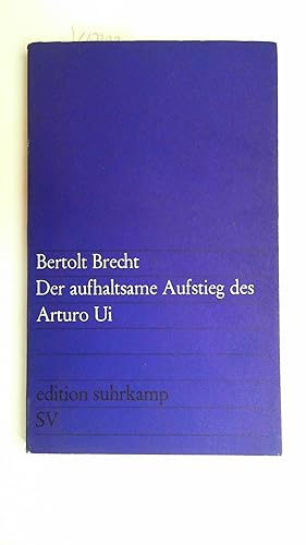 Bild des Verkufers fr Der aufhaltsame Aufstieg des Arturo Ui (Edition Suhrkamp 144), zum Verkauf von Antiquariat Maiwald