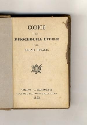 Codice di Procedura Civile del Regno d'Italia.