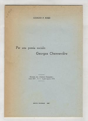 Per una poesia sociale: Georges Chennevière.