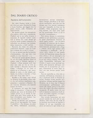 Bild des Verkufers fr Parabola dell'isolamento. (Dal Diario critico). zum Verkauf von Libreria Oreste Gozzini snc