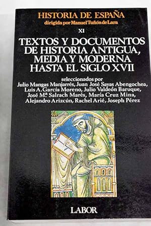 Imagen del vendedor de Textos y documentos de historia antigua, media y moderna hasta el siglo XVII a la venta por Alcaná Libros
