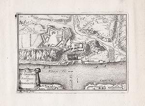 "Plan du Chasteau et Forteresse de Hermanstein" - Festung Ehrenbreitstein bei Koblenz Rheinland-P...