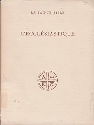 Bild des Verkufers fr Le livre de l`Ecclsiastique / trad. par Hilaire Duesberg .; La sainte Bible, 28 zum Verkauf von Licus Media