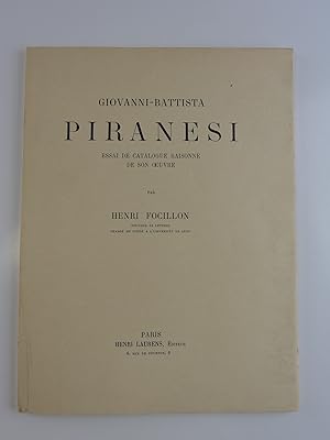 Seller image for Giovanni-Battista Piranesi. Essai de catalogue raisonn de son oeuvre. for sale by Librairie Christian Chaboud