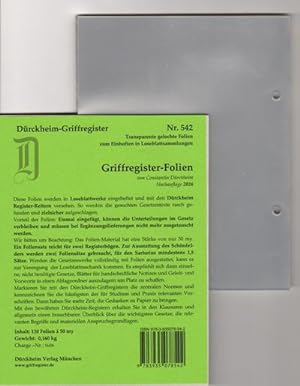 Bild des Verkufers fr 110 DrckheimRegister-FOLIEN zum Einheften in Gesetzessammlungen : 110 transparente FOLIEN fr SCHNFELDER, SARTORIUS oder STEUERGESETZE und andere rote Textsammlungen des Verlages C. H. Beck zum Einheften der DrckheimRegister zum Verkauf von Smartbuy