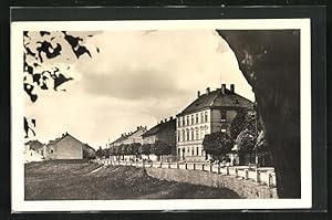 Ansichtskarte Ceske Velenice, Stadthäuser an der Strasse