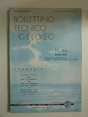 BOLLETTINO TECNICO GELOSO N.° 46 INVERNO 1950 - 51