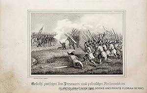 REVOLUTION 1848. - Poland. - Gefecht zwischen den Preußen und polnischen Sensenmännern bei Rogali...