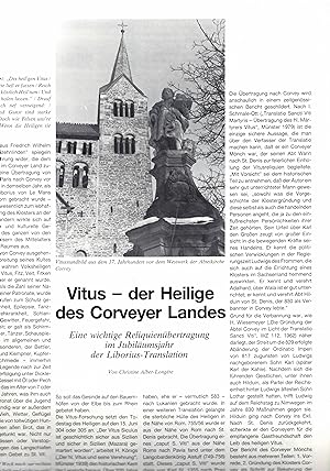 Immagine del venditore per Vitus - der Heilige des Corveyer Landes / 350 Jahre Vitusprozession in Kirchborchen (in: Die Warte Nr. 51 Herbst 1986 / 47. Jahrgang) venduto da Paderbuch e.Kfm. Inh. Ralf R. Eichmann