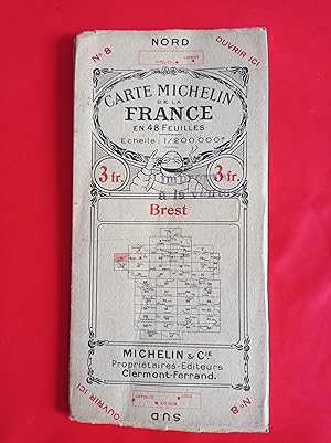 Carte Michelin de la France en 48 feuilles, N° 8 Brest