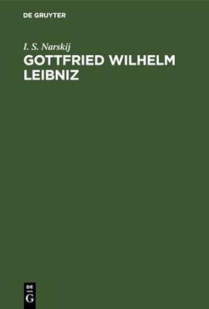 Imagen del vendedor de Gottfried Wilhelm Leibniz (German Edition) [Hardcover ] a la venta por booksXpress