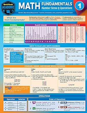 Bild des Verkufers fr Math Fundamentals 1 - Number Sense & Operations: A Quickstudy Laminated Reference Guide by Warren, Peggy, Wright, Susan, LLC [Paperback ] zum Verkauf von booksXpress