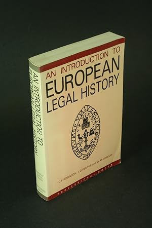 Bild des Verkufers fr An introduction to European legal history. zum Verkauf von Steven Wolfe Books