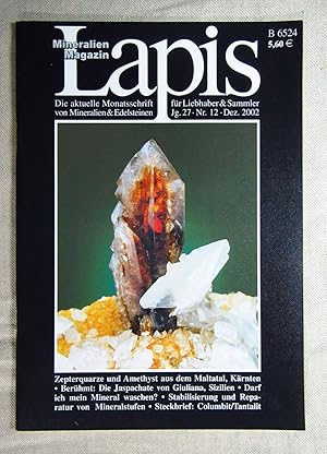Bild des Verkufers fr Lapis. Mineralien Magazin. Jahrgang 27, Nr. 12. Dez. 2002. zum Verkauf von Antiquariat Hanfgarten