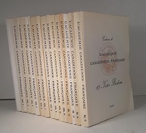 Cahiers de l'Académie canadienne-française. 1956- 1978. 15 Volumes
