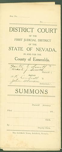 District Court of the First Judicial District of the State of Nevada, in and for the County of Es...